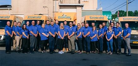 Emerald Heating & Cooling team group photo ready for HVAC services in Buffalo, NYY