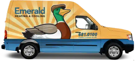 Emerald Heating & Cooling truck