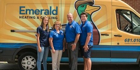 emerald heating & cooling team performing lancaster furnace services