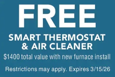 Free smart thermostat and air cleaner
